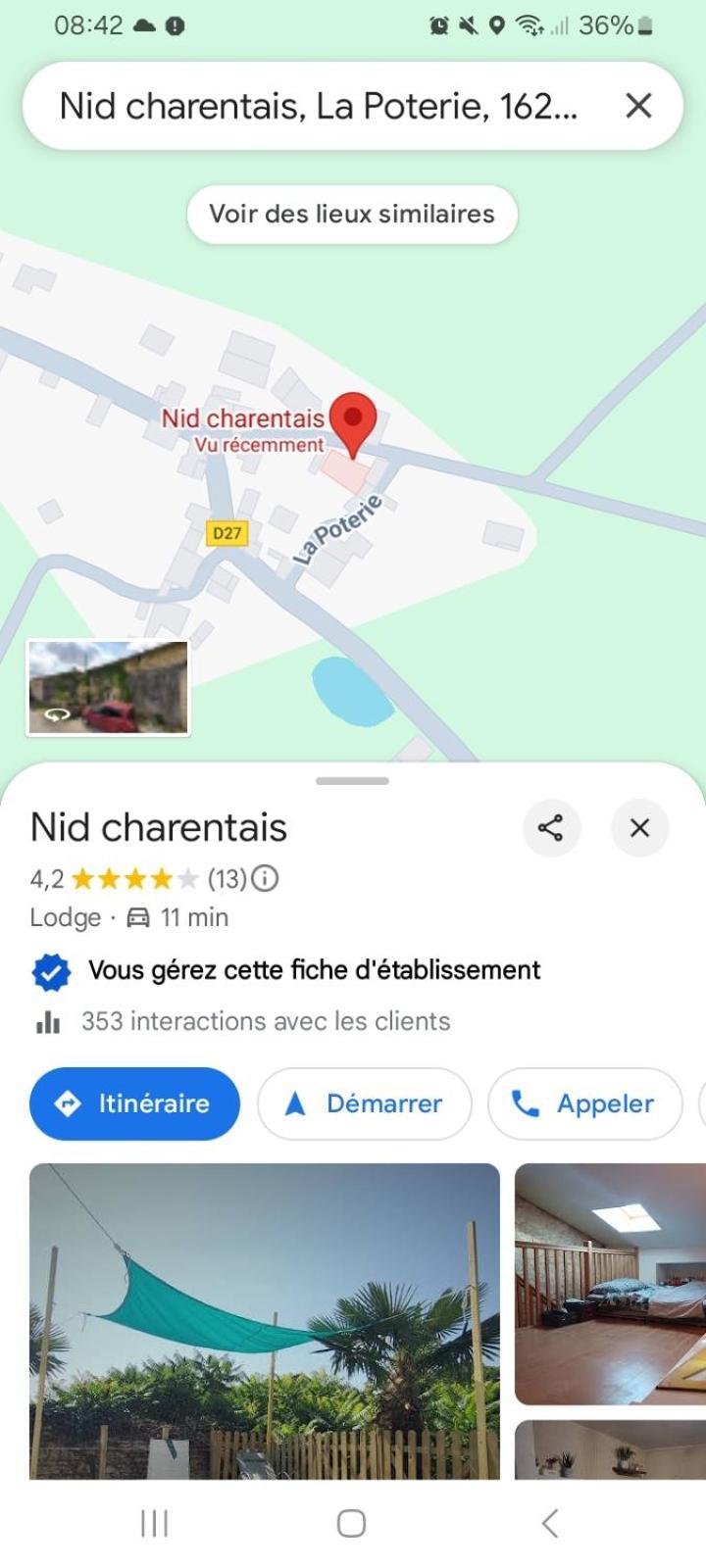 Les Chambres Du Nid Charentais La Poterie  Εξωτερικό φωτογραφία